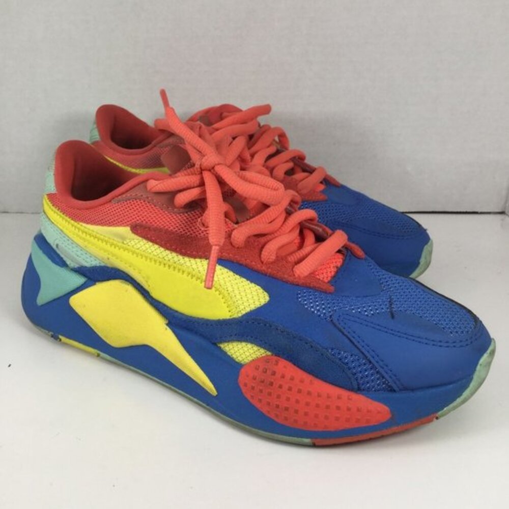 Puma RS-X3 Sneakers Puzzle Palace Blue Unisex Size 7C Multicolor Low 372357-10